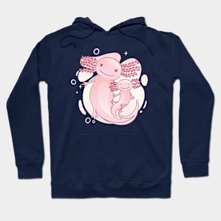 Cute Axolotl Drawing Hoodie